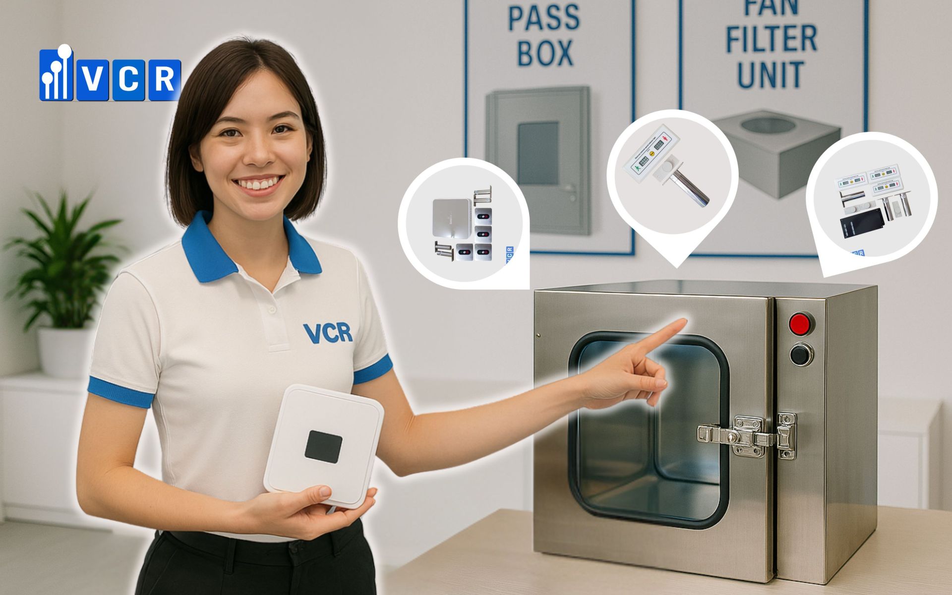 Interlock cho Pass Box phòng sạch