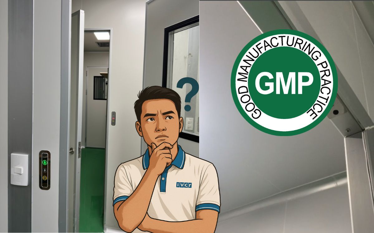 Why is interlock a mandatory device in GMP airlock?
