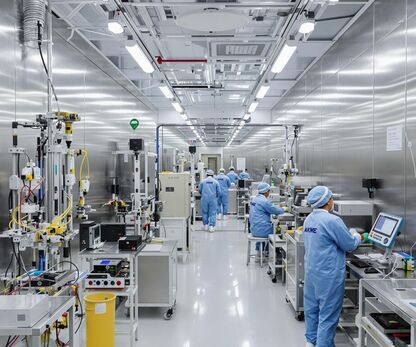Khóa liên động tại phòng thay đồ trước khi vào cleanroom điện tử