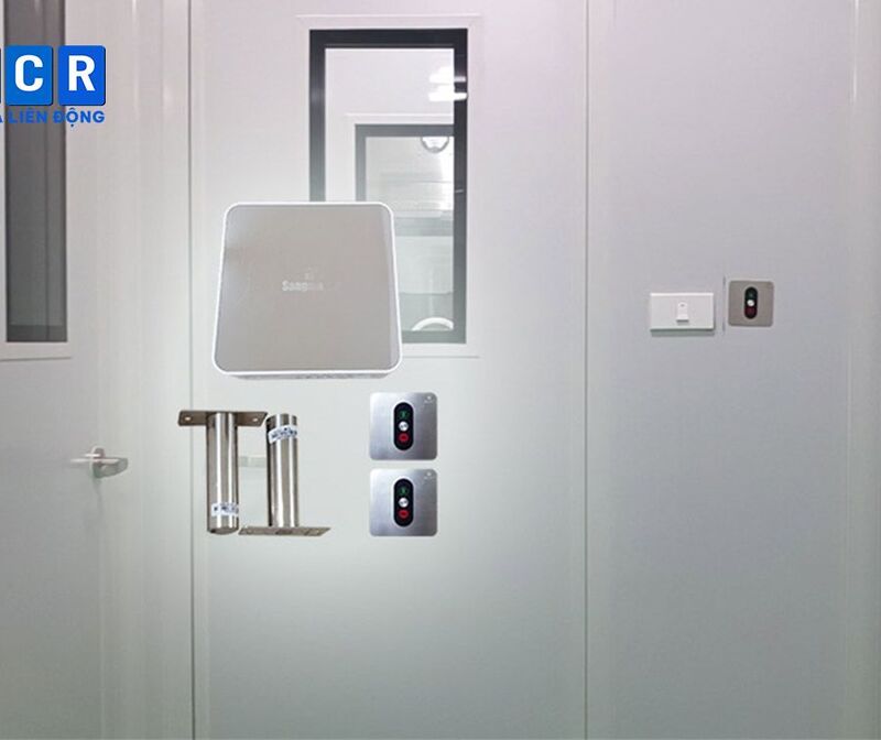 Khóa liên động lắp đặt âm tường trong thiết bị phòng sạch